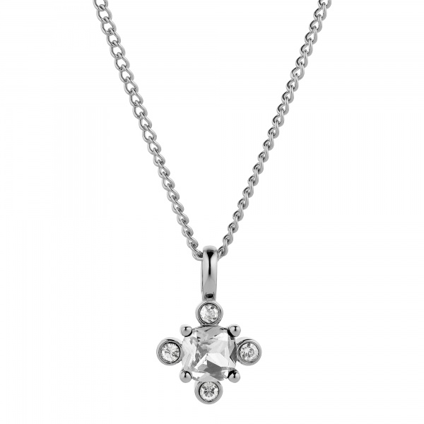 Dyrberg Kern Rimini Silver Necklace - Crystal